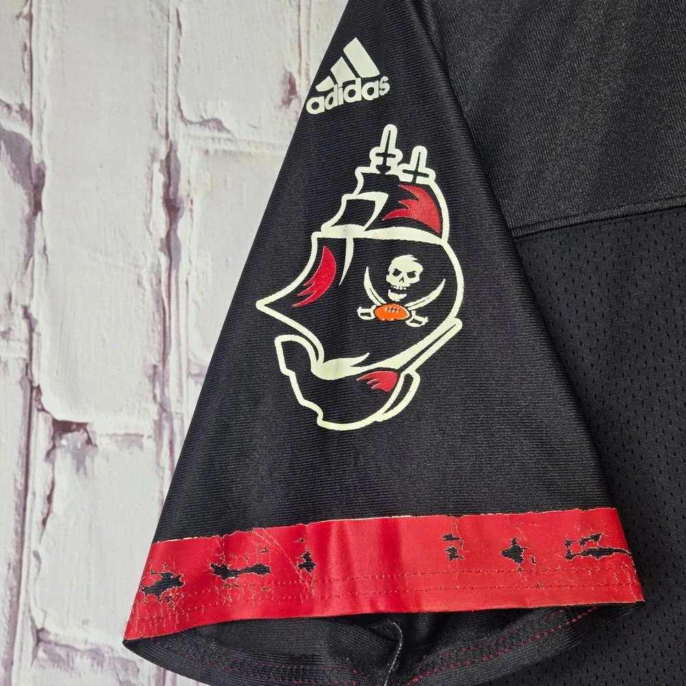 VTG Y2K Adidas Football Jersey Black Mike Alstott #40 Tampa Bay Bucs NFL Men XL